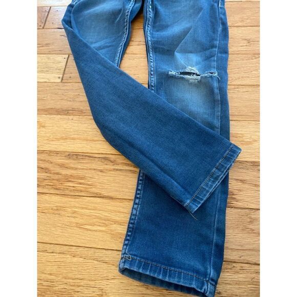Levi's 511 women's low rise straight leg distress ripped knees jeans 10R W25 L26 - Picture 3 of 9